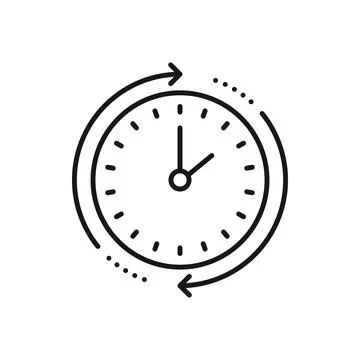 MRI scan timer outline icon, computed tomography Illustrazione stock