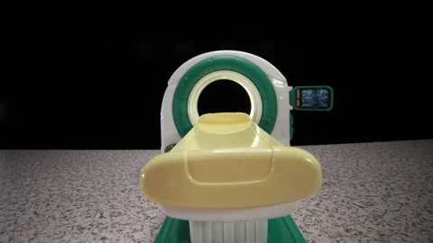 MRI scanner CT machine model animation. Magnetic Resonance Imaging machine. Stock Footage 170587921