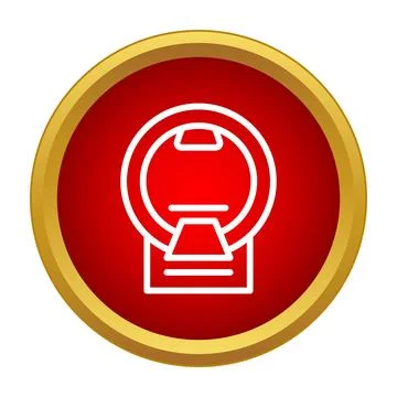 Mri scanner line icon for diagnostics and medicine Stock Illustration