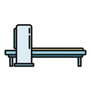 Mri scanner machine performing medical diagnostic imaging Stock Illustration