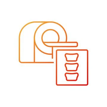 MRI scans gradient linear vector icon 스톡 일러스트