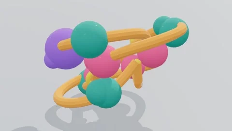 Mrnp particle nuclear transport 3d loop white background 3D animation seamless 動画素材 341850213