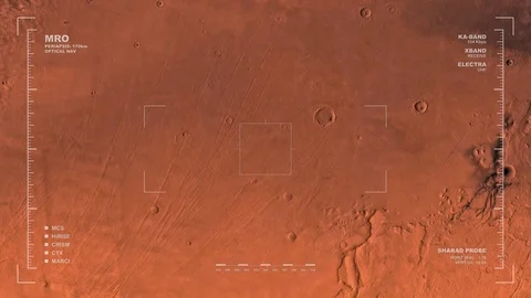 MRO mapping flyover of Arcadia Region, Mars  Stock-Footage 71556499
