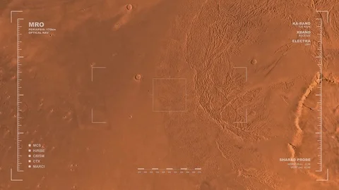 MRO mapping flyover of eastern section of Amazonis Region, Mars  Stock Footage 71511840