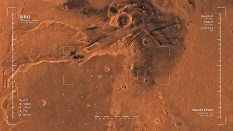 MRO mapping flyover of eastern section of Lanae Palus Region, Mars  Stock-Footage 71512082