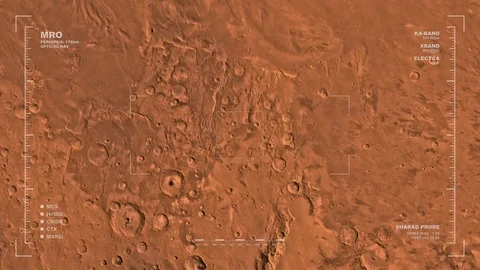 MRO mapping flyover of eastern section of Memnonia Region, Mars  Stock-Footage 71513217