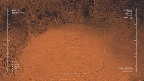 MRO mapping flyover of Hellas Planitia, Mars  Stock Footage 71627621