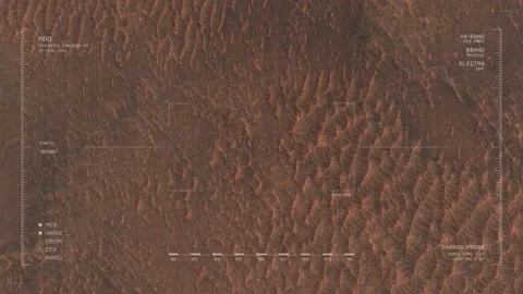 MRO mapping flyover of the plains southwest of Schiaparelli Crater, Mars Stock Footage 150812596