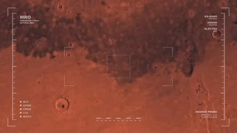 MRO mapping flyover of Sebrenia Region, Mars  Stock-Footage 71556776