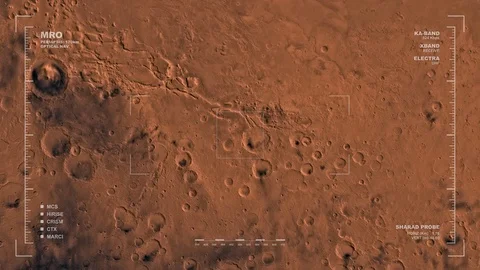 MRO mapping flyover of western section of Aeolis Region, Mars  動画素材 71504898