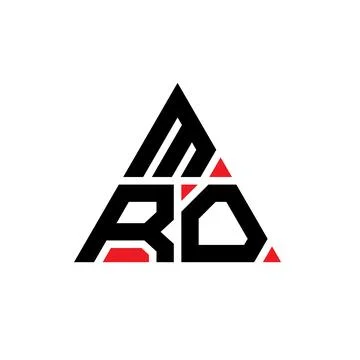 MRO triangle letter logo design with triangle shape. MRO triangle logo desi.. Stock Illustration
