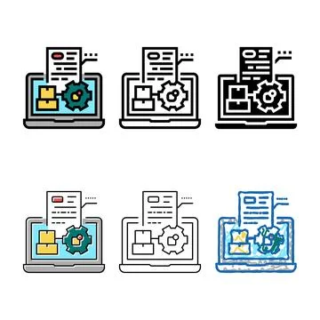 Mrp process color icon vector series Illustrazione stock