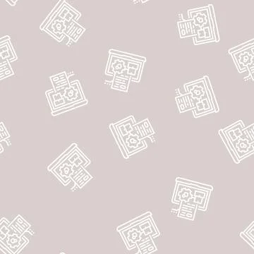 Mrp process line seamless pattern 스톡 일러스트