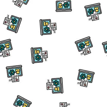 Mrp process vector seamless pattern 스톡 일러스트