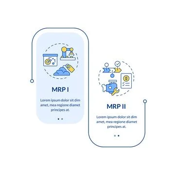 MRP rectangle infographic vector Illustrazione stock