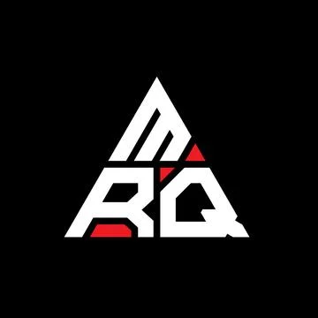 MRQ triangle letter logo design with triangle shape. MRQ triangle logo desi.. Stock Illustration