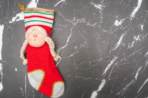 Mrs. Claus made with wool, Santa Claus, Merry Christmas. Stock Photos