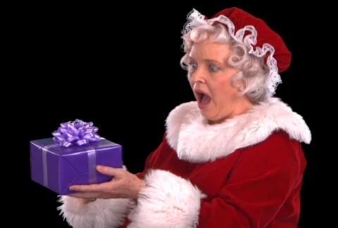 Mrs. Claus Smiling Close Up Stock Footage 754357