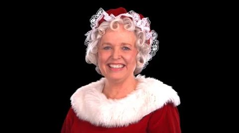 Mrs. Claus Smiling Stock Footage 5163528