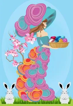 Mrs. Easter, Stock Illustration