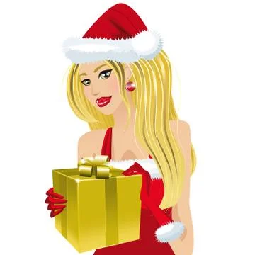 Mrs Santa Stock Illustration
