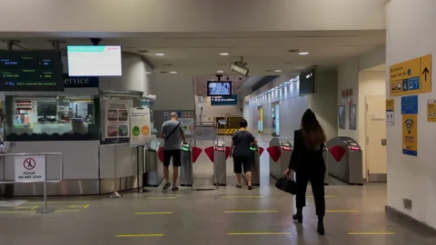 MRT GANTRY with social distancing Stock Footage 133769192