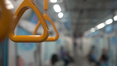 MRT Handle on Jakarta MRT Train Stock Footage 154671847