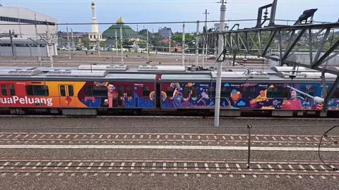 The MRT Jakarta depot Stock Footage 256147020