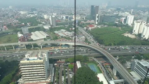 Mrt at jakarta shot using high angle Stock Footage 281462974