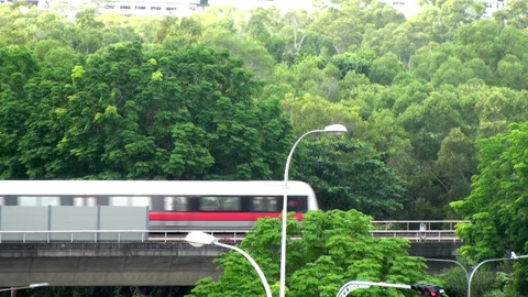 Mrt passing by from pasir ris station 動画素材 135648871