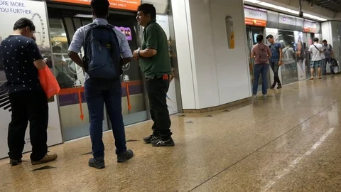 MRT Subway Singapore Stock Footage 111867589