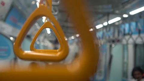 Mrt Train handle view in Jakarta MRT Train Video stock 154671991