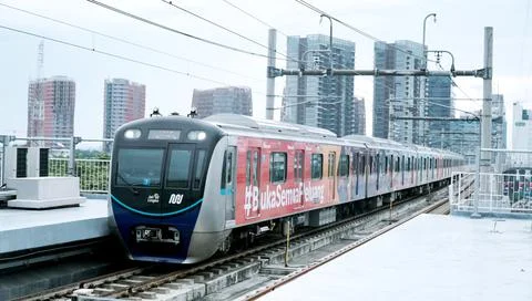 MRT train Jakarta Stock Photos
