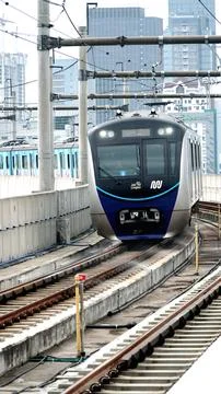 MRT train, Jakarta Stock Photos