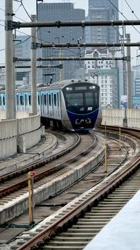 MRT train, Jakarta Stock Photos