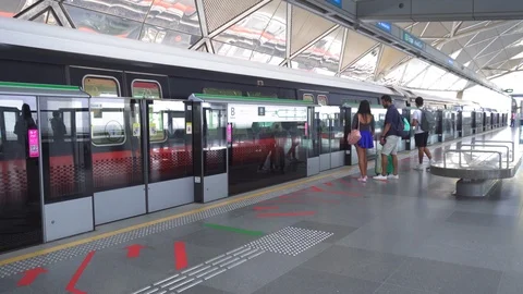 MRT TRAIN STATION EDI Stock Footage 117354677