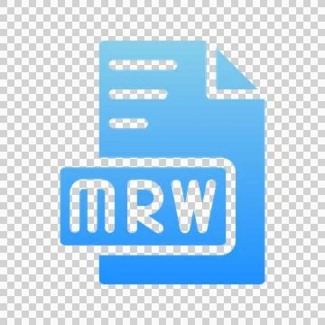 Mrw files type icons, document symbols with gradient fill style Illustrazione stock