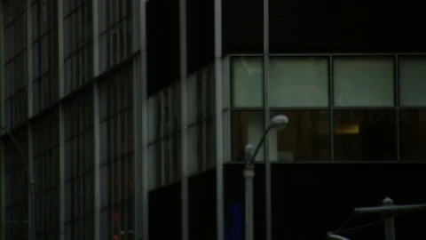 Ms ad lights building Times Square Stock Footage 87051089