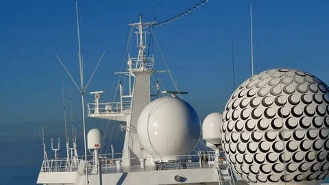MS Amadea Antenna deck Stock Footage 117272735