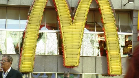 Ms BIG M of MacDonalds Stock Footage 87051287
