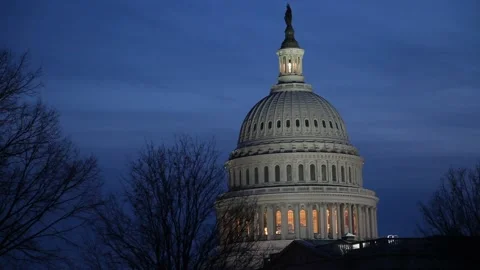MS CAPITAL DOME NIGHT Stock Footage 231363897