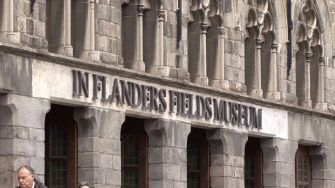 MS In Flanders fields Museum in Ypres Town, Belgium Stock-Footage 98402103