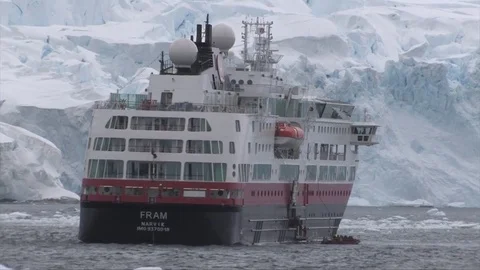 MS Fram in Antarctica Stock Footage 73900153
