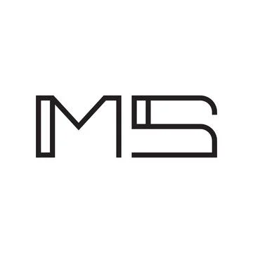 Ms initial letter vector logo icon Ilustração Stock