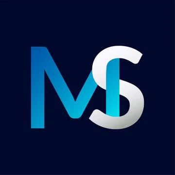 MS Letter Logo Template Illustration Design. Stock Illustration