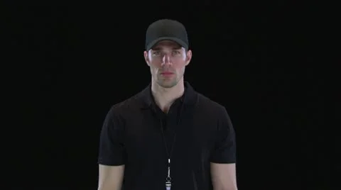 MS, Lockdown, baseball referee signaling that a player is out Stock Footage 10701929