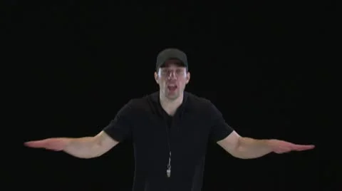 MS, Lockdown, baseball referee signaling that a player is safe Stock Footage 10701935