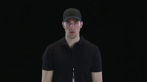 MS, Lockdown, baseball referee signaling that a player is out Stock Footage 10701937