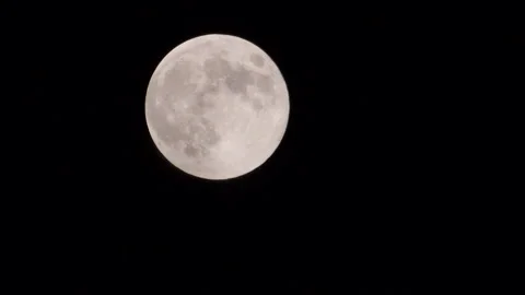 MS Moon against a night sky (left) Stock Footage 137809403