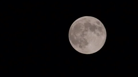 MS Moon against a night sky (right) Stock Footage 137809888